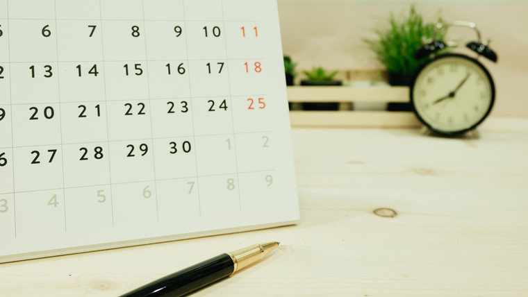 Calendário atualizado