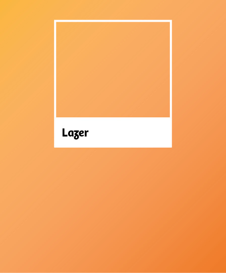 Lazer é laranja